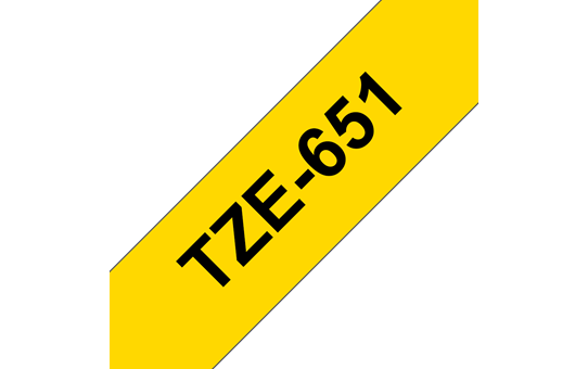 Genuine Brother TZe-651 Labelling Tape Cassette – Black on Yellow, 24mm wide 3