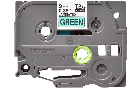 Genuine Brother TZe-721 Labelling Tape Cassette – Black on Green, 9mm wide
