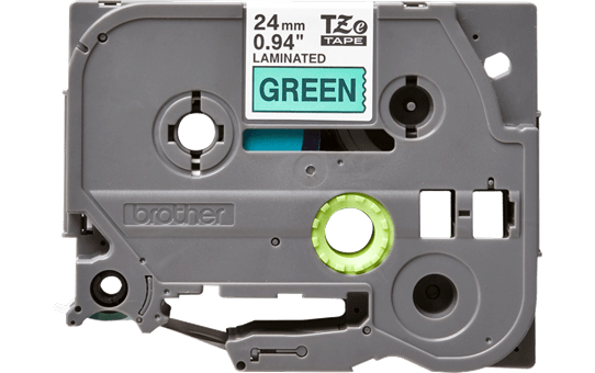 Genuine Brother TZe-751 Labelling Tape Cassette – Black on Green, 24mm wide