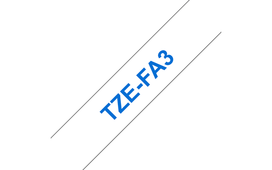 Genuine Brother TZe-FA3 Fabric Tape Cassette – Blue on White, 12mm wide 3