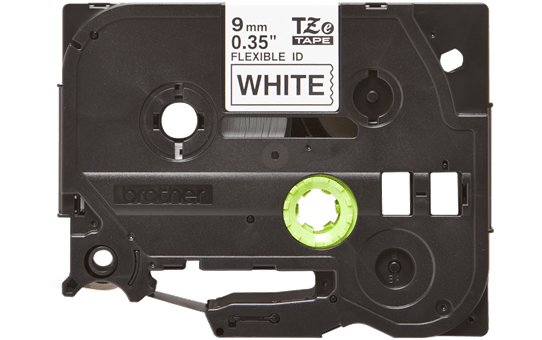 Genuine Brother TZe-FX221 Labelling Tape Cassette – Black on White Flexible-ID, 9mm wide