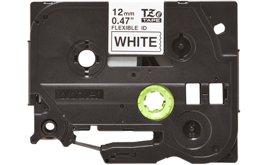 Genuine Brother TZe-FX231 Labelling Tape Cassette – Black on White, 12mm wide