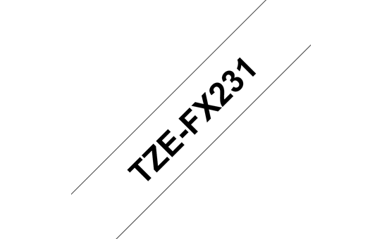 Genuine Brother TZe-FX231 Labelling Tape Cassette – Black on White, 12mm wide 3