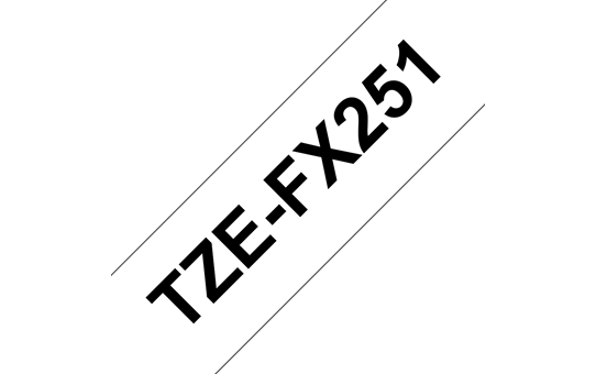 Genuine Brother TZe-FX251 Labelling Tape Cassette – Black on White Flexible-ID, 24mm wide 3