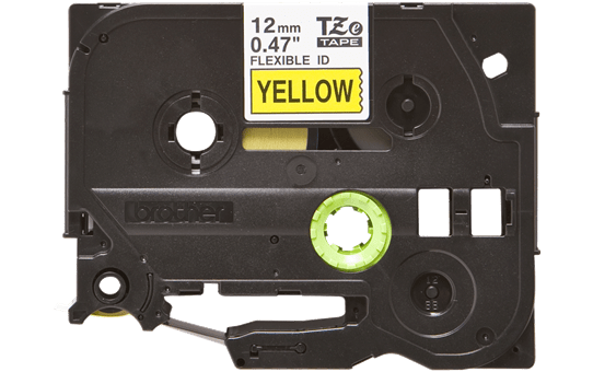 Genuine Brother TZe-FX631 Labelling Tape Cassette – Black on Yellow Flexible-ID, 12mm wide
