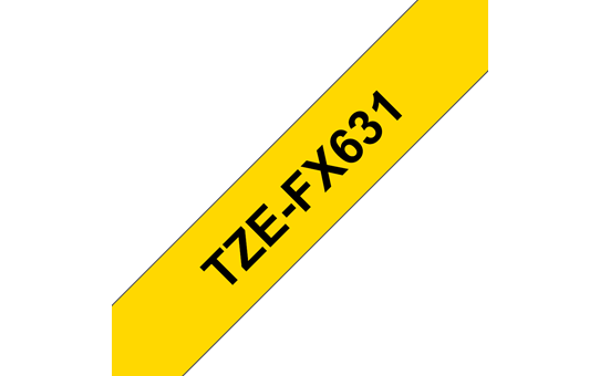 Genuine Brother TZe-FX631 Labelling Tape Cassette – Black on Yellow Flexible-ID, 12mm wide 3