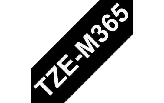 Genuine Brother TZe-M365 White on Black Matt Laminated Tape, 36mm wide