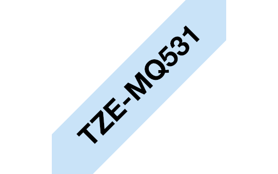 Genuine Brother TZe-MQ531 Labelling Tape Cassette – Black on Pastel Blue, 12mm wide 3