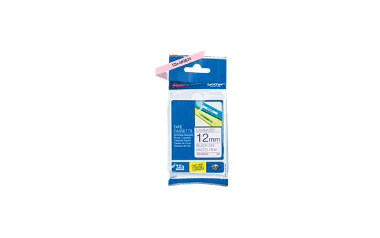 Genuine Brother TZe-MQE31 Labelling Tape Cassette – Black on Pastel Pink, 12mm wide 2