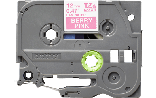 Genuine Brother TZe-MQP35 Labelling Tape Cassette – White on Berry Pink, 12mm wide