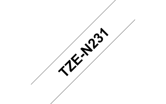 Genuine Brother TZe-N231 Labelling Tape Cassette – Black on White, 12mm wide 3