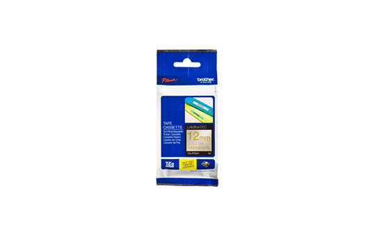 Genuine Brother TZe-PR234 Labelling Tape Cassette – Gold On Premium White, 12mm wide
