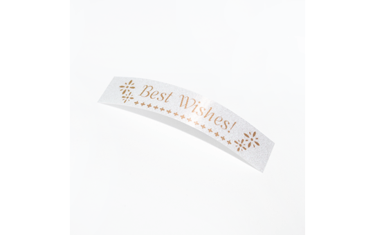 Genuine Brother TZe-PR234 Labelling Tape Cassette – Gold On Premium White, 12mm wide 2