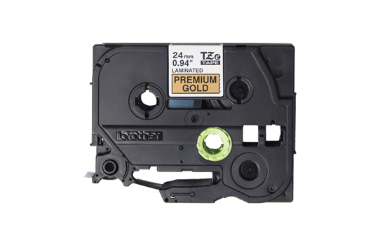 Genuine Brother TZe-PR851 Labelling Tape Cassette – Black On Premium Gold, 24mm wide