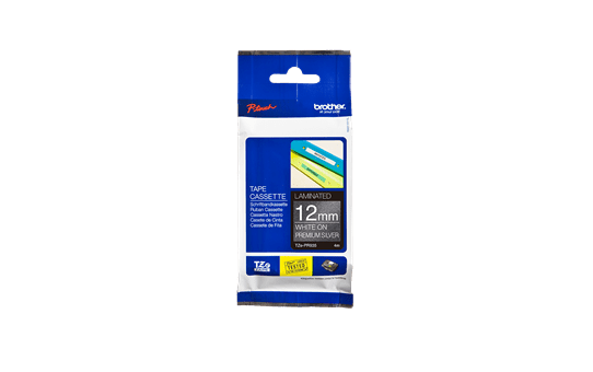 Genuine Brother TZe-PR935 Labelling Tape Cassette – White On Premium Silver, 12mm wide 2
