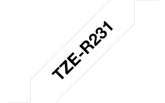 Genuine Brother TZe-R231 Ribbon Tape Cassette – Black on White, 12mm wide 3