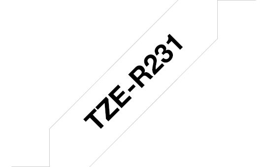Genuine Brother TZe-R231 Ribbon Tape Cassette – Black on White, 12mm wide 3