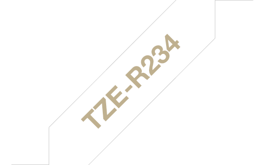 Genuine Brother TZe-R234 Ribbon Tape Cassette – Gold on White, 12mm wide 3