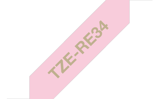 Genuine Brother TZe-RE34 Ribbon Tape Cassette – Gold on Pink, 12mm wide 3