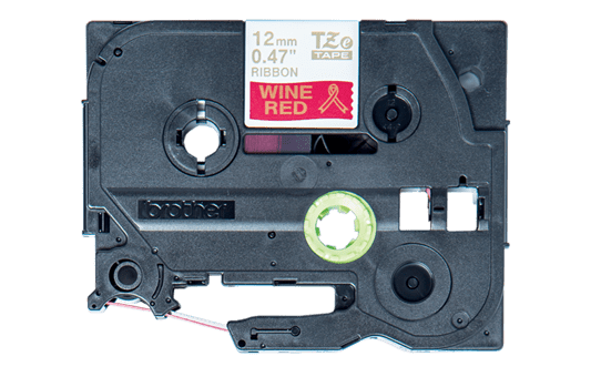 Genuine Brother TZe-RW34 Ribbon Tape Cassette – Gold on Wine  Red, 12mm wide