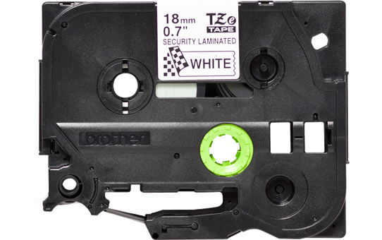 Genuine Brother TZe-SE4 Labelling Tape Cassette – Black on White, 18mm wide