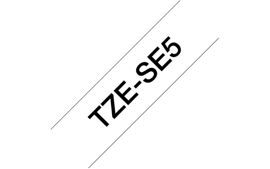 Genuine Brother TZe-SE5 Security Labelling Tape Cassette – Black on White, 24mm wide